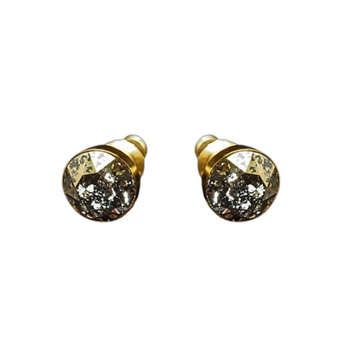 Auskari "Klasika (Gold Patina)" ar Swarovski™ kristāliem